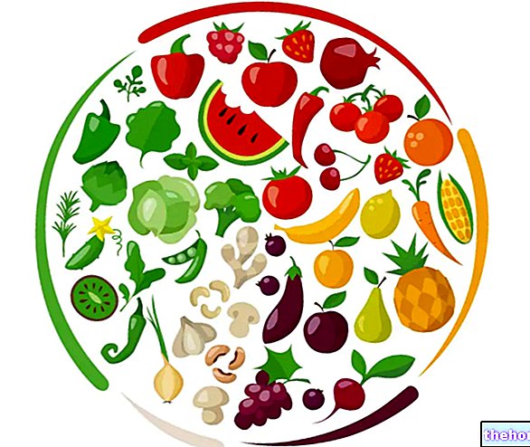 5 farver kost af frugt og grøntsager - kost