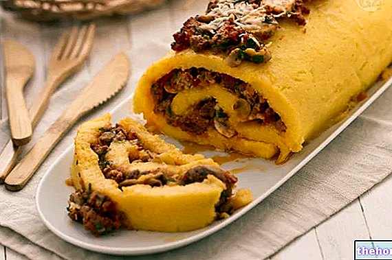 Rollo de polenta con champiñones y espinacas - recetas-de-alicia
